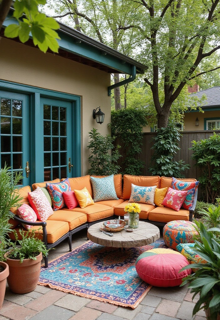 29 Round Patio Ideas That Feel Unique and Inviting 22 29 Round Patio Ideas That Feel Unique and Inviting 22. Round Patios with Colorful Decor