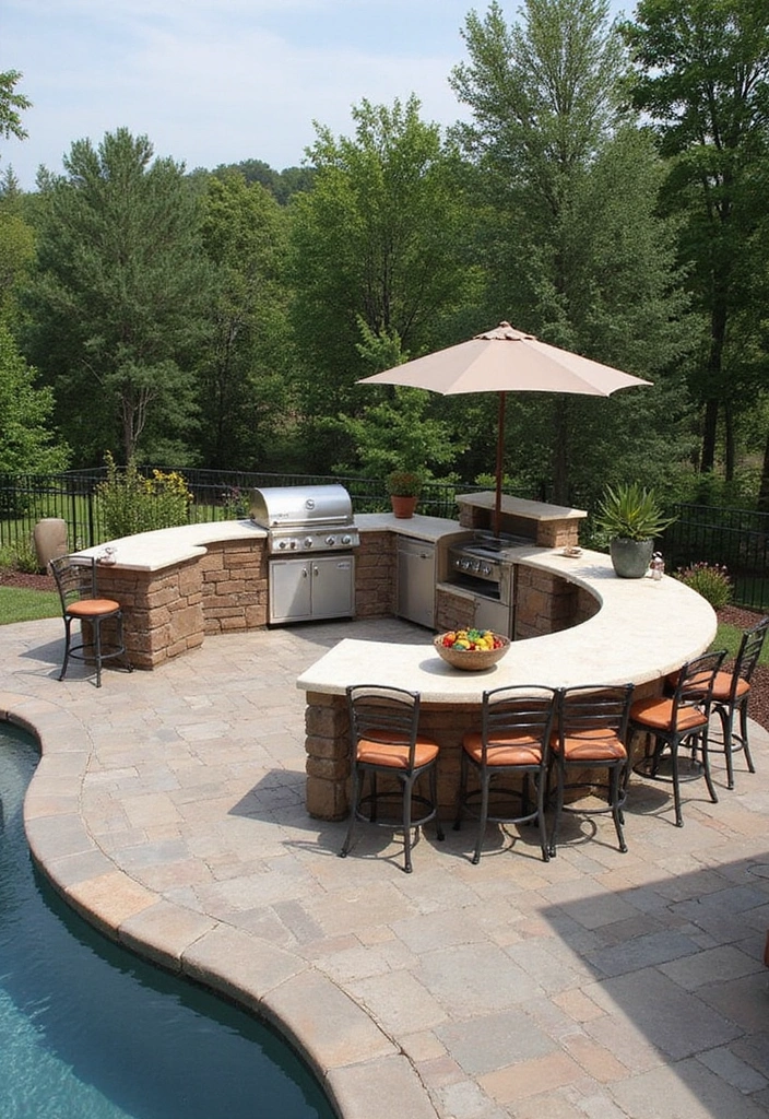 29 Round Patio Ideas That Feel Unique and Inviting 23 29 Round Patio Ideas That Feel Unique and Inviting 23. Round Patios with Outdoor Kitchens