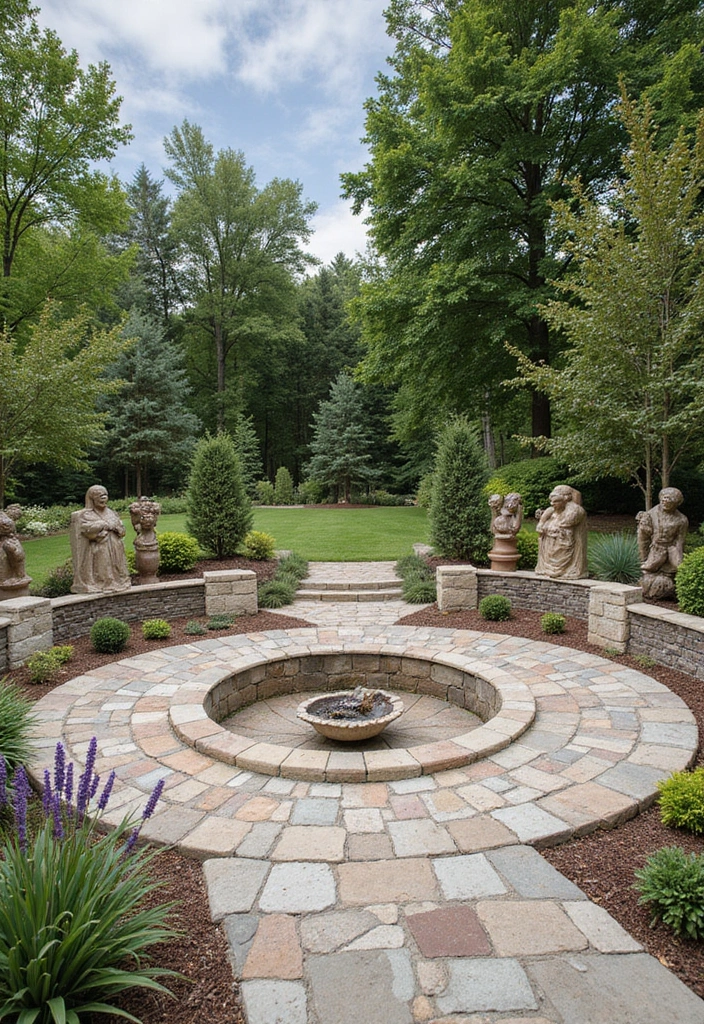 29 Round Patio Ideas That Feel Unique and Inviting 25 29 Round Patio Ideas That Feel Unique and Inviting 25. Round Patios with Art Features