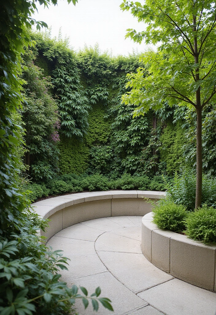 29 Round Patio Ideas That Feel Unique and Inviting 27 29 Round Patio Ideas That Feel Unique and Inviting 27. Round Patios with Vertical Gardens