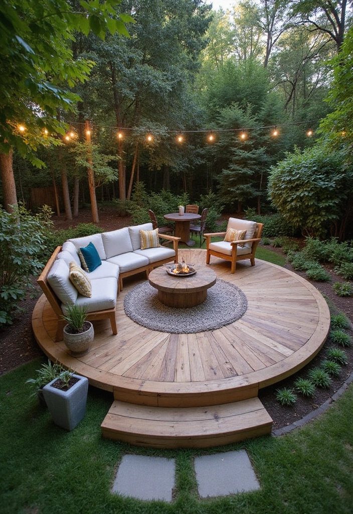 29 Round Patio Ideas That Feel Unique and Inviting 3 29 Round Patio Ideas That Feel Unique and Inviting 3. Circular Deck Designs