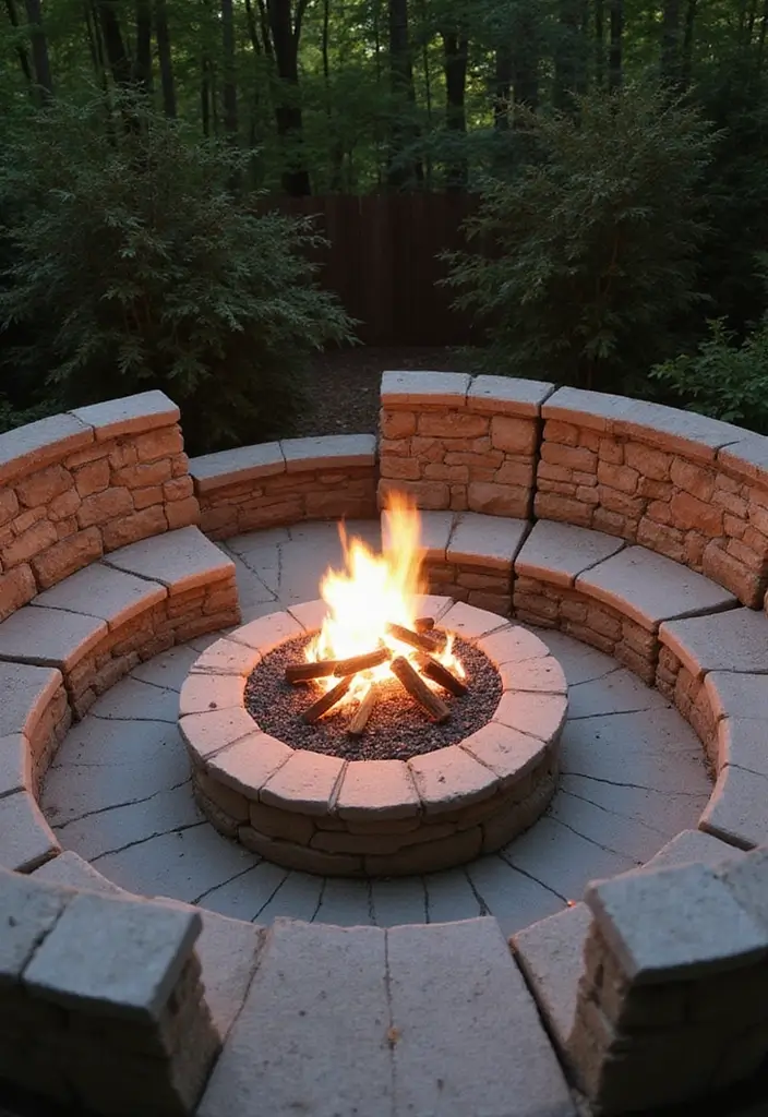 29 Round Patio Ideas That Feel Unique and Inviting 5 29 Round Patio Ideas That Feel Unique and Inviting 5. Circular Fire Pit Areas