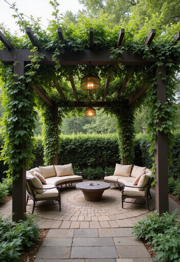 29 Round Patio Ideas That Feel Unique and Inviting 7 29 Round Patio Ideas That Feel Unique and Inviting 7. Pergola Covered Circular Patios