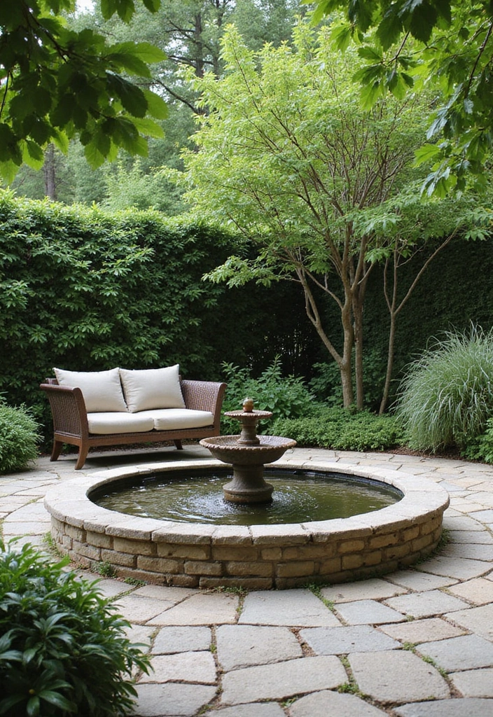 29 Round Patio Ideas That Feel Unique and Inviting 9 29 Round Patio Ideas That Feel Unique and Inviting 9. Round Patios with Water Features