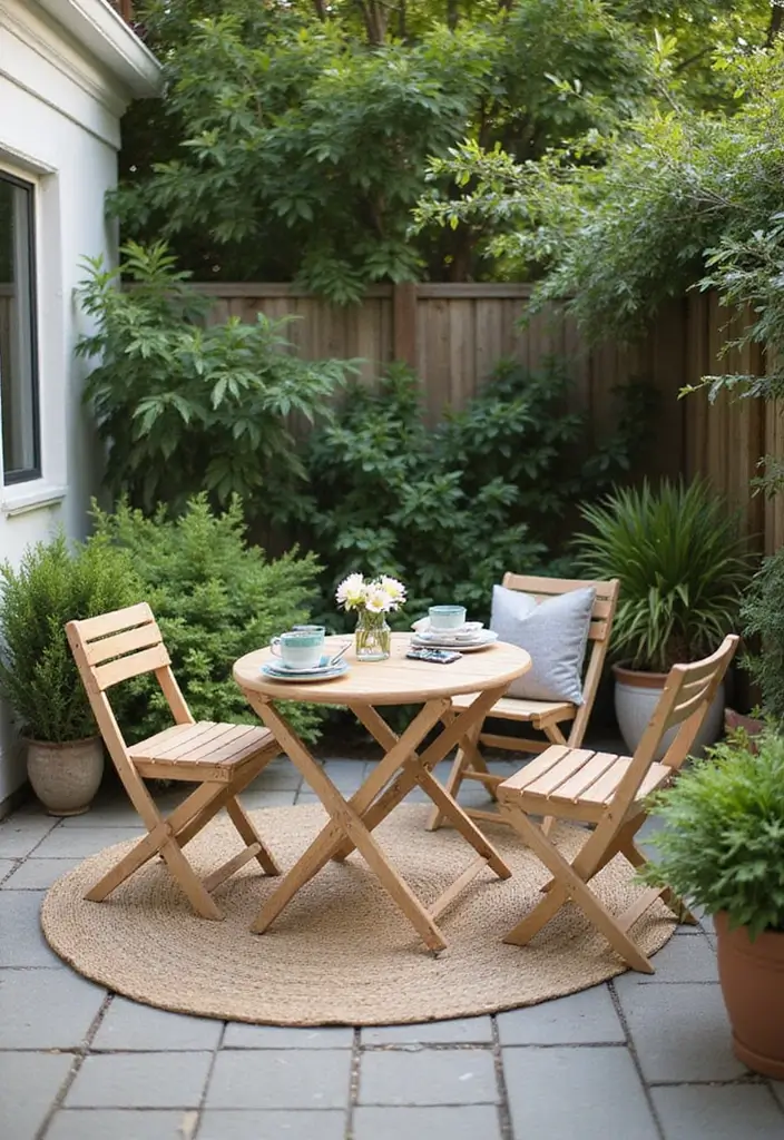 29 Small Patio Ideas That Make Tiny Spaces Feel Bigger 2 29 Small Patio Ideas That Make Tiny Spaces Feel Bigger 2. Folding Furniture for Versatility