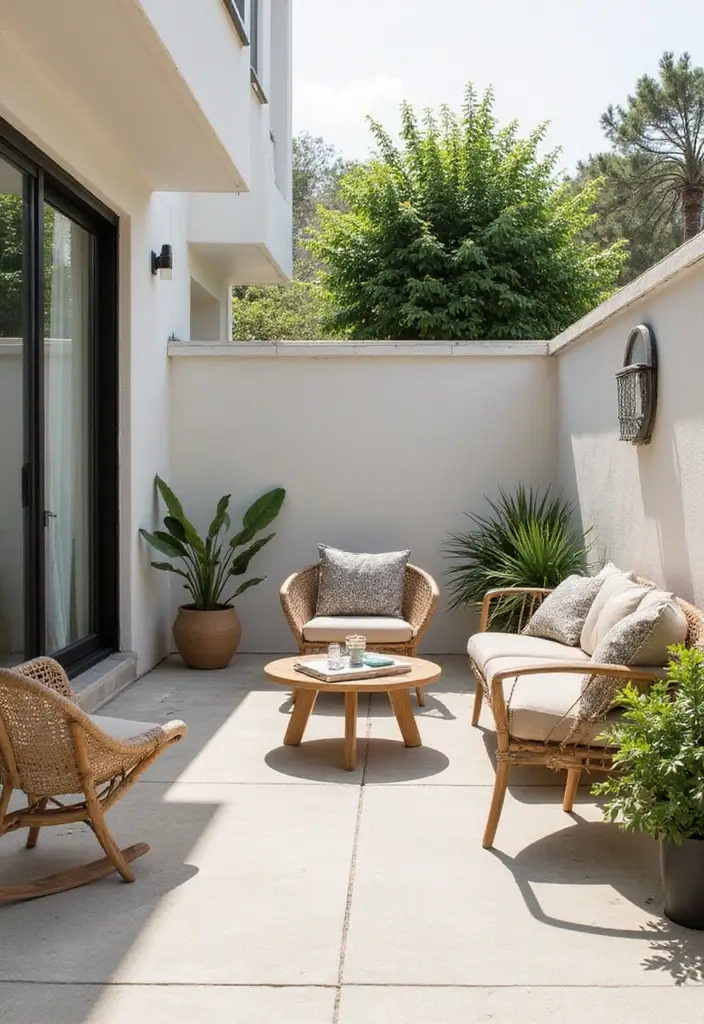 29 Small Patio Ideas That Make Tiny Spaces Feel Bigger 27 29 Small Patio Ideas That Make Tiny Spaces Feel Bigger 27. Embrace Minimalism for Clarity