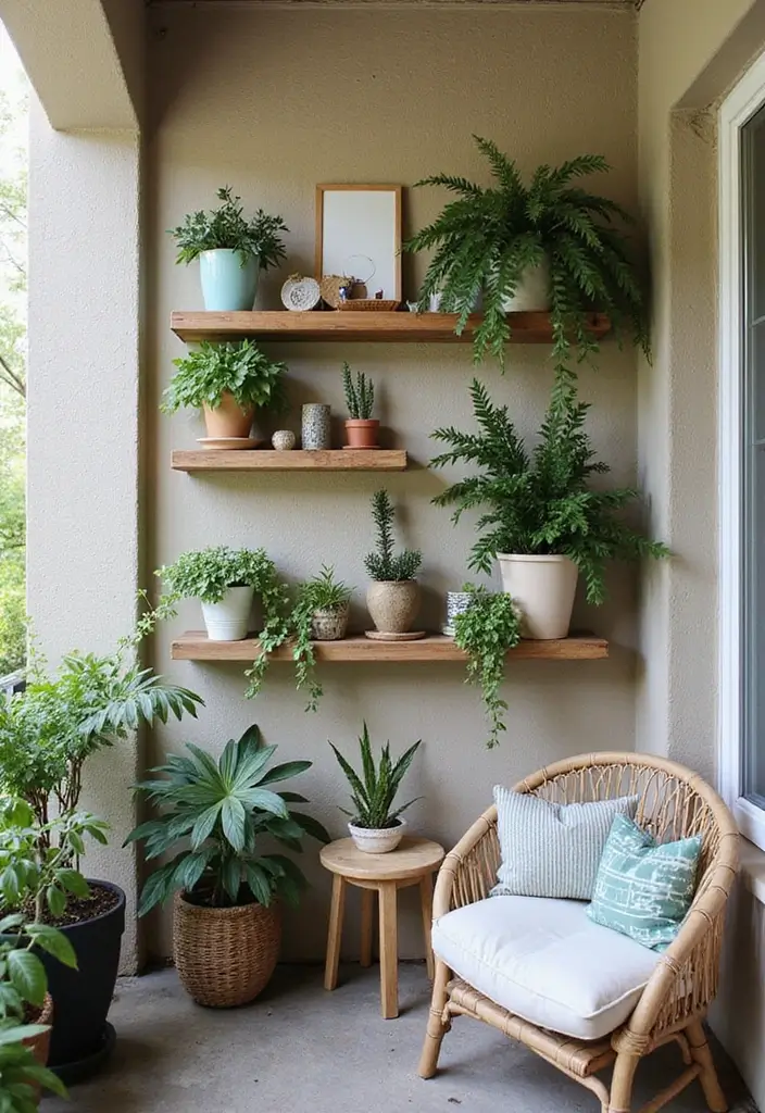 29 Small Patio Ideas That Make Tiny Spaces Feel Bigger 7 29 Small Patio Ideas That Make Tiny Spaces Feel Bigger 7. Utilize Vertical Space with Shelving