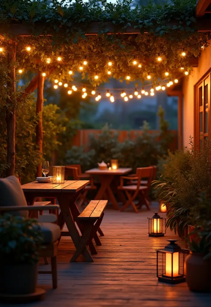 29 Small Yard Patio Ideas That Make the Most of Space 10. Smart Lighting Solutions