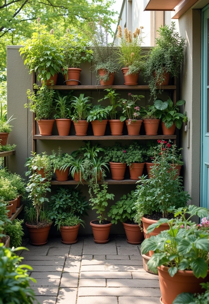 29 Small Yard Patio Ideas That Make the Most of Space 14. Vertical Hanging Gardens