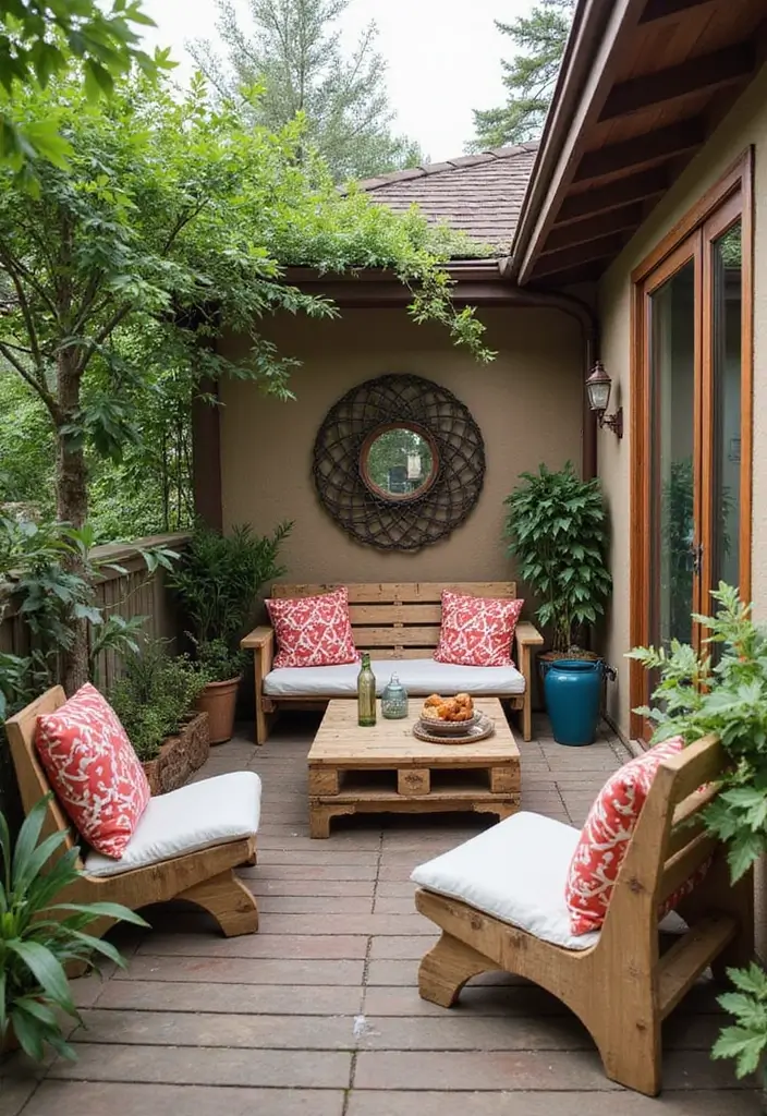 29 Small Yard Patio Ideas That Make the Most of Space 7. Pallet Furniture