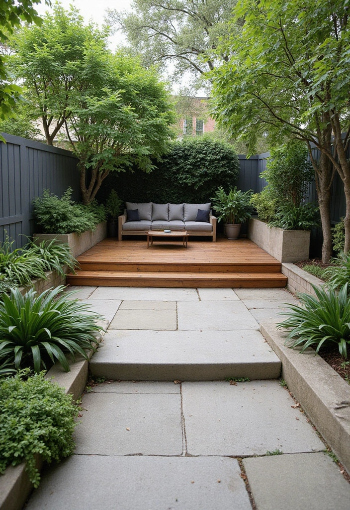 29 Small Yard Patio Ideas That Make the Most of Space 8. Create Levels
