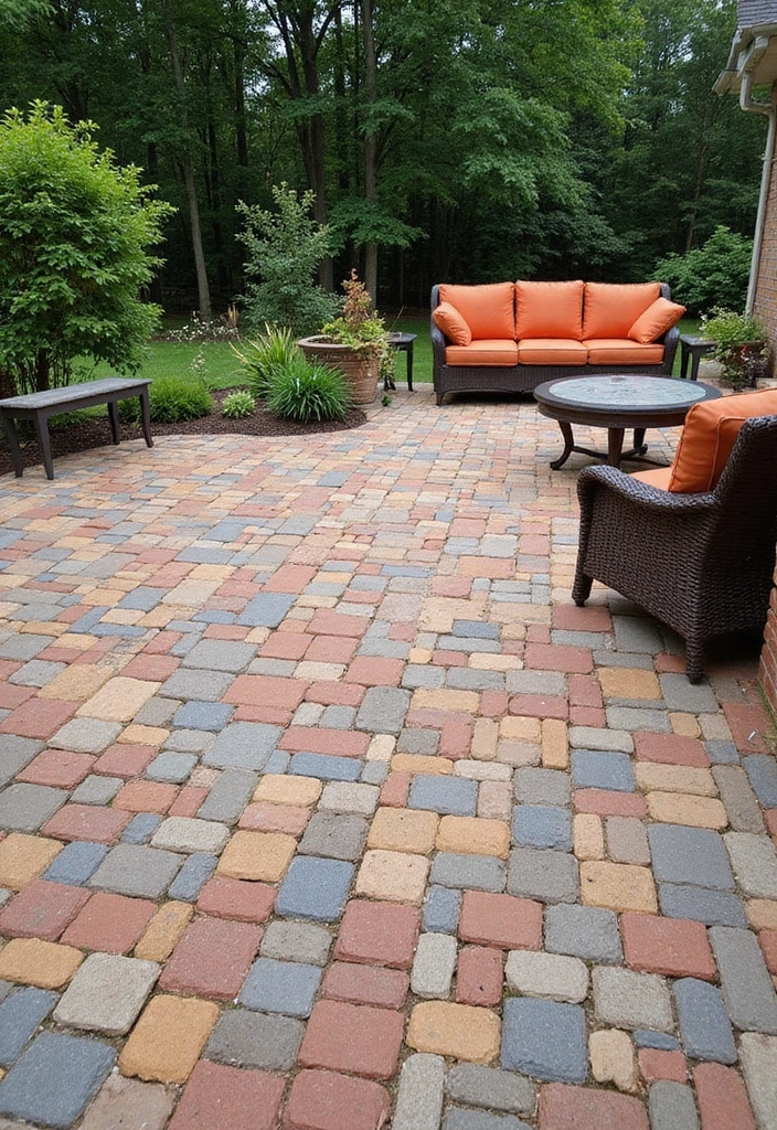 30 Brick Patio Designs That Blend Rustic and Elegant 10. Multi Colored Brick Designs