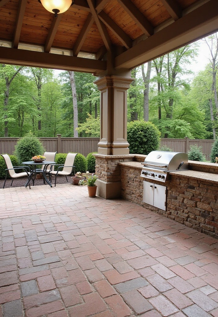 30 Brick Patio Designs That Blend Rustic and Elegant 16. Brick Patios with Outdoor Kitchens