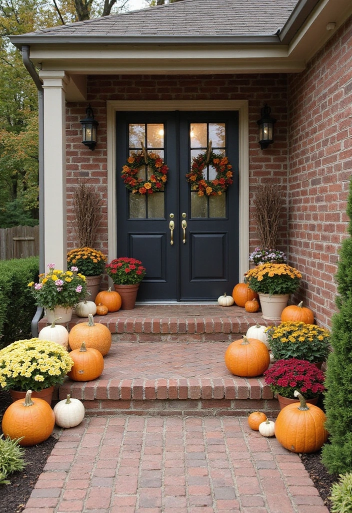 30 Brick Patio Designs That Blend Rustic and Elegant 23. Seasonal Decor Ideas for Brick Patios