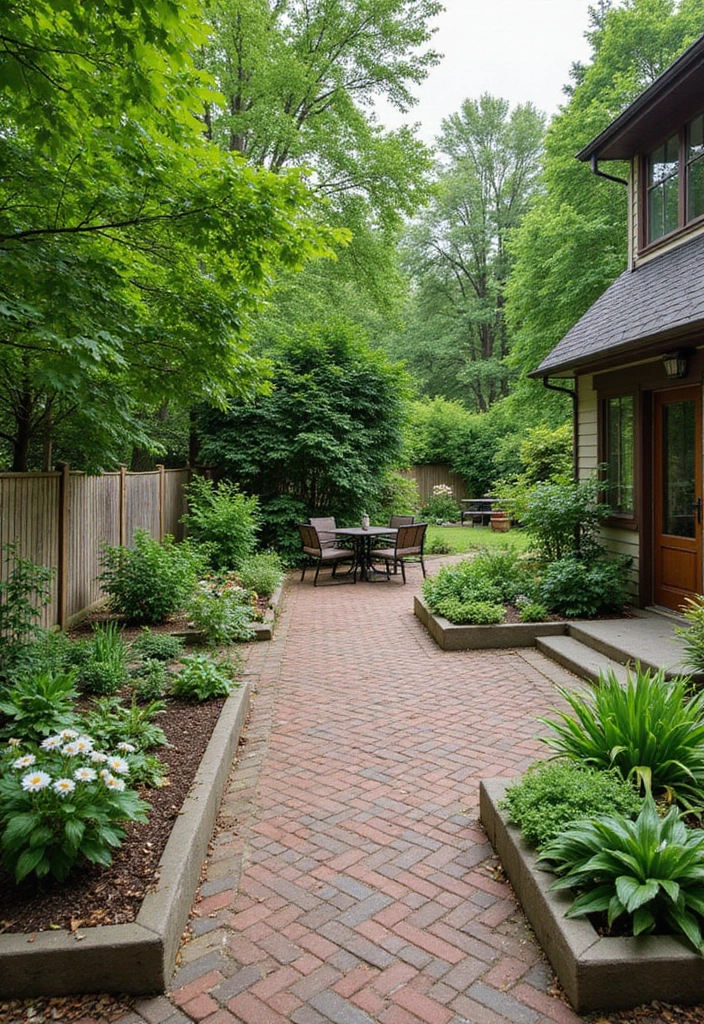 30 Brick Patio Designs That Blend Rustic and Elegant 24. Companion Planting with Brick Patios