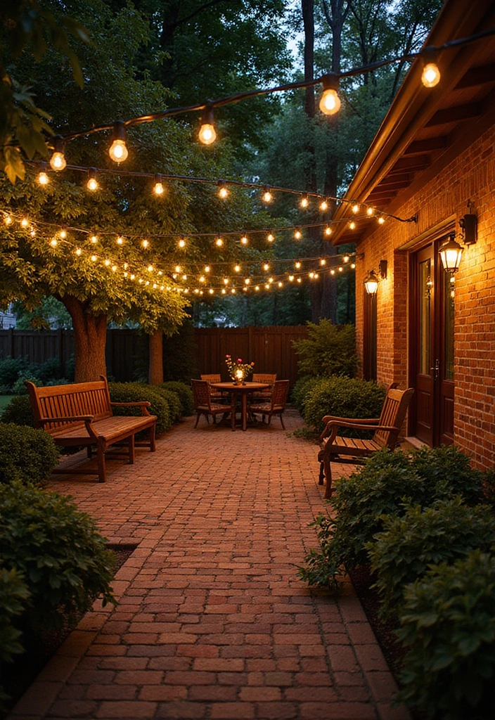 30 Brick Patio Designs That Blend Rustic and Elegant 30. Innovative Lighting Ideas for Brick Patios