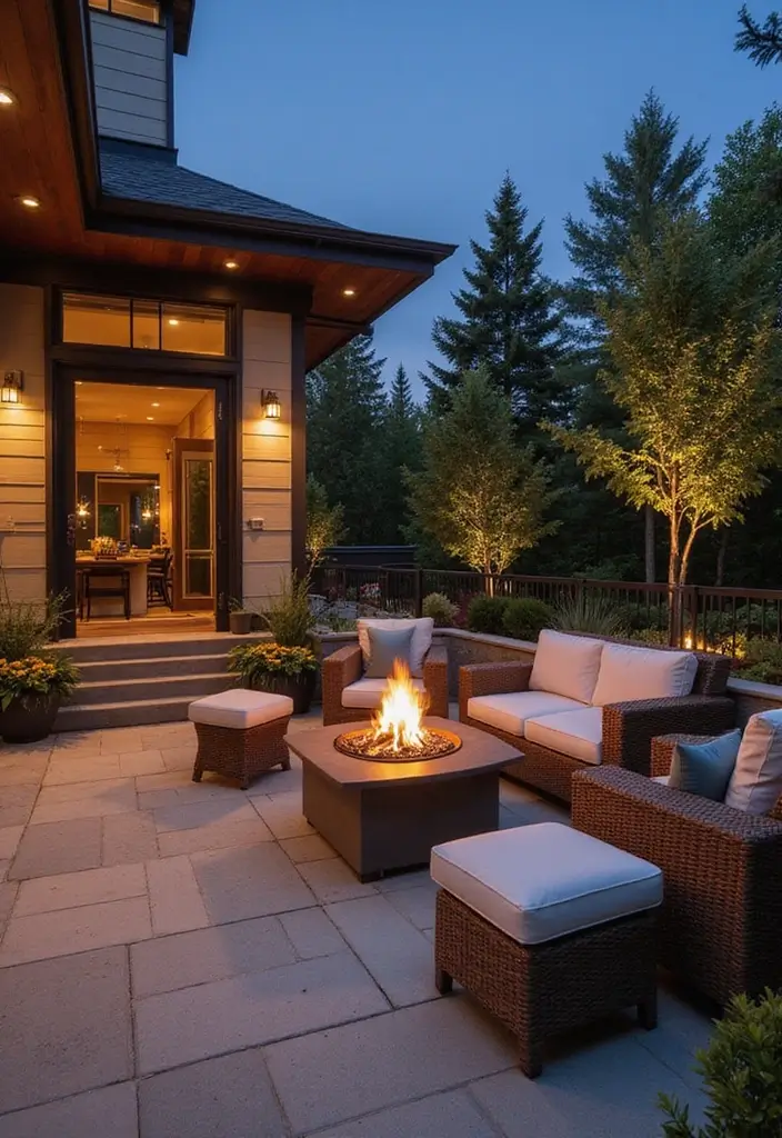 30 Concrete Patio Ideas That Look Sleek and Modern 24. Integrated Heating Elements