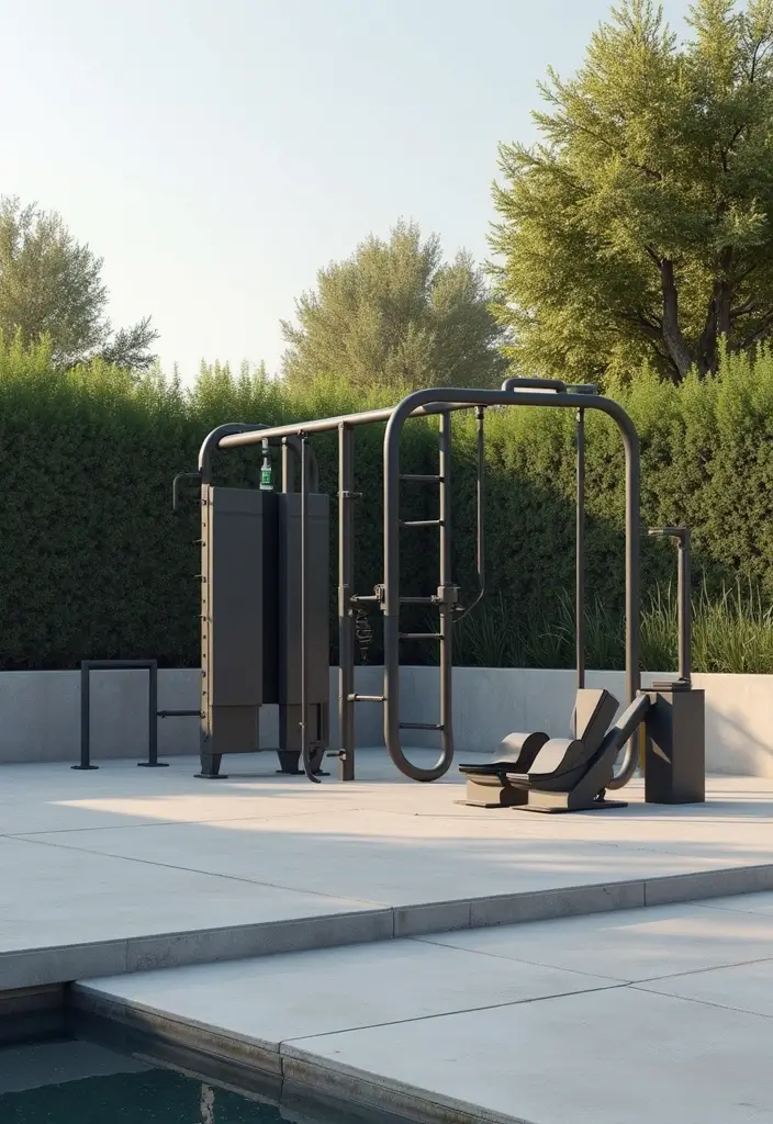 30 Concrete Patio Ideas That Look Sleek and Modern 26. Outdoor Workout Areas