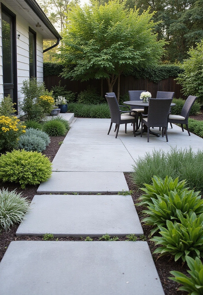 30 Concrete Patio Ideas That Look Sleek and Modern 27. Concrete Garden Borders