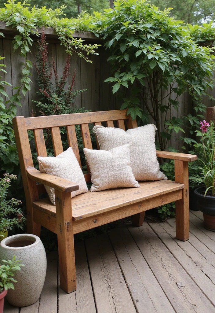 30 Deck and Patio Ideas That Blend Perfectly Together 10. Reclaimed Wood Benches