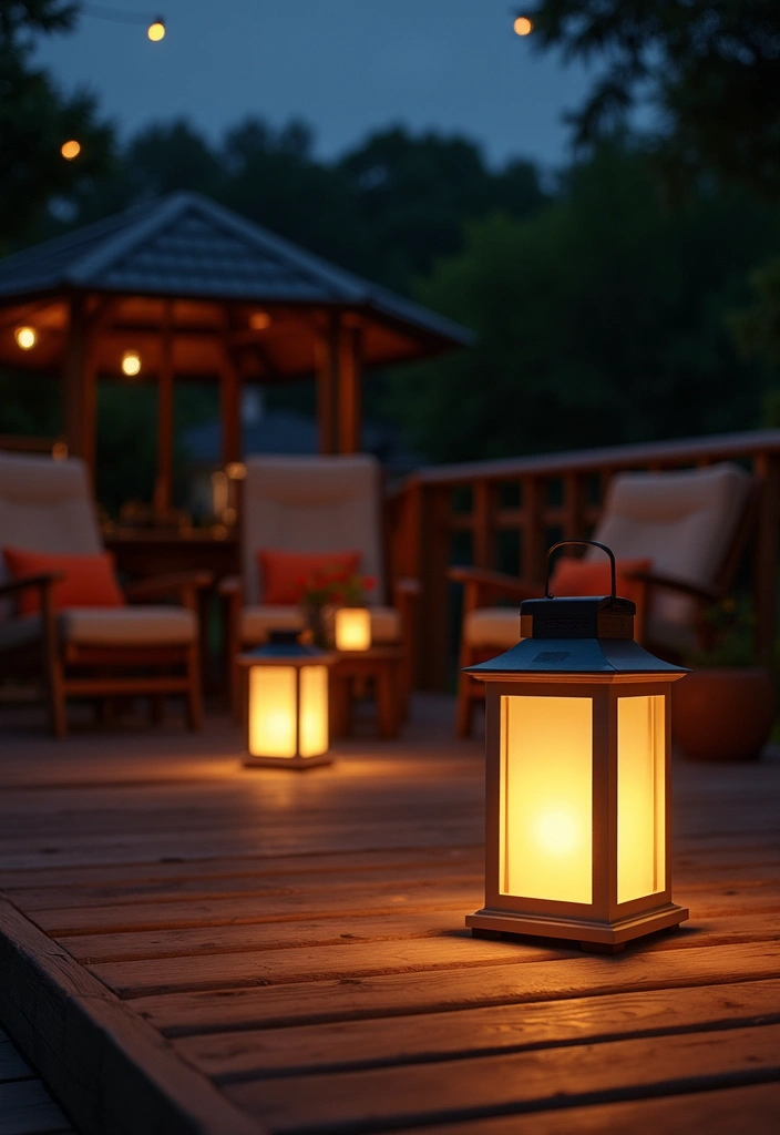 30 Deck and Patio Ideas That Blend Perfectly Together 12. Solar Powered Lanterns