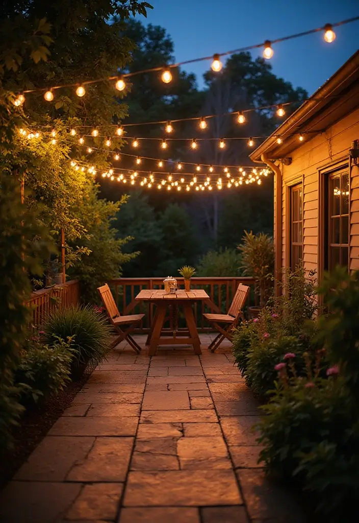 30 Deck and Patio Ideas That Blend Perfectly Together 26. Firefly Lighting