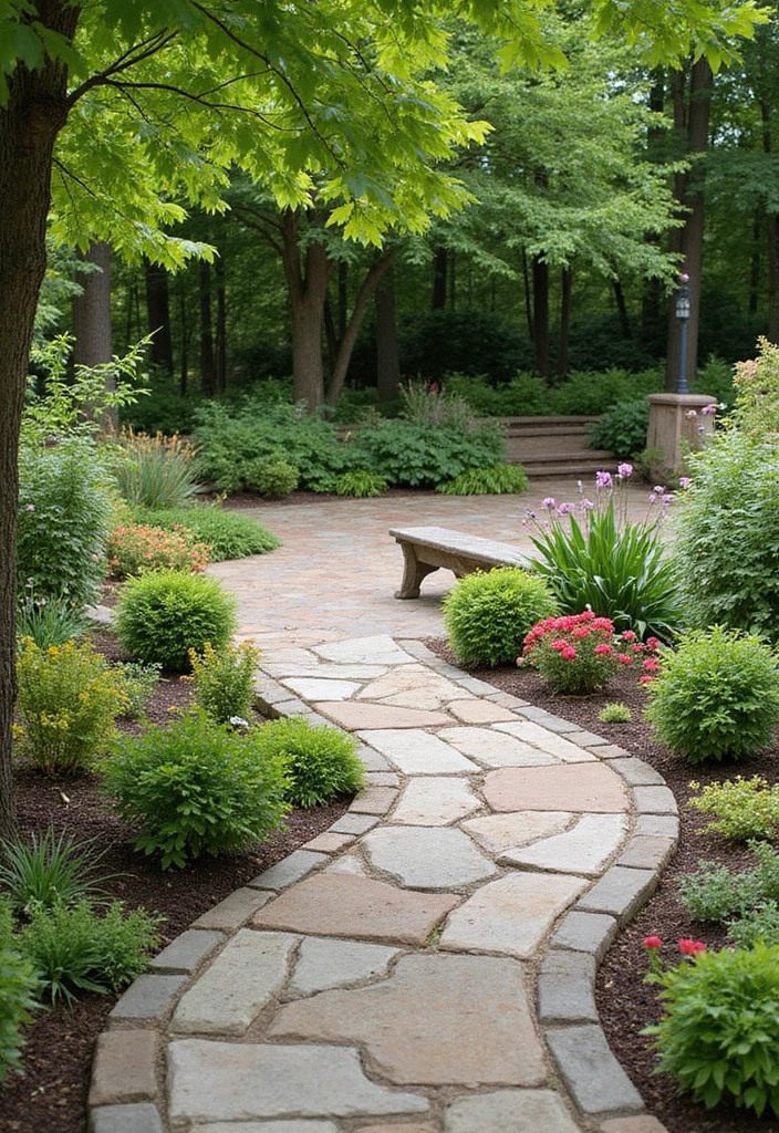 30 Deck and Patio Ideas That Blend Perfectly Together 5. Natural Stone Pathways