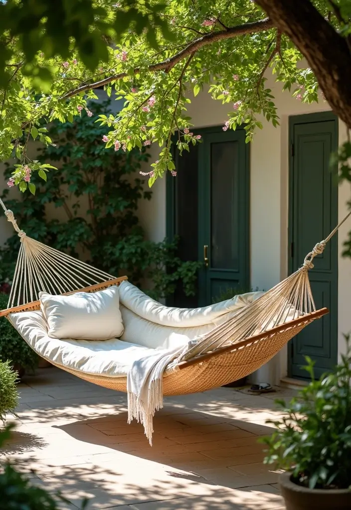 30 French Patio Designs That Feel Elegant and Romantic 23 30 French Patio Designs That Feel Elegant and Romantic 23. Cozy Hammocks