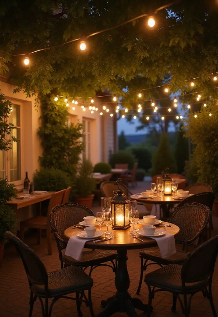 30 French Patio Designs That Feel Elegant and Romantic 4 30 French Patio Designs That Feel Elegant and Romantic 4. Romantic Lighting Options