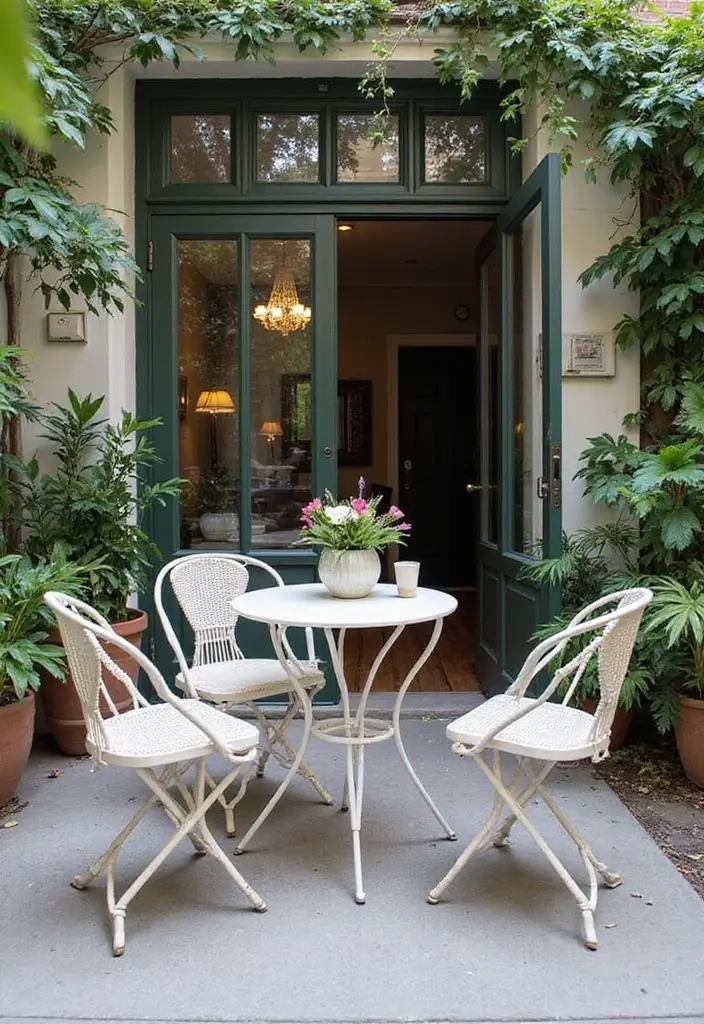 30 Modern Patio Inspirations With Sleek Minimalist Style 19. Timeless Bistro Tables