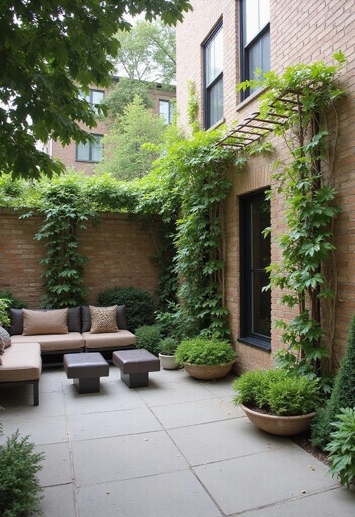 30 Modern Patio Inspirations With Sleek Minimalist Style 26. Simple Trellis Systems