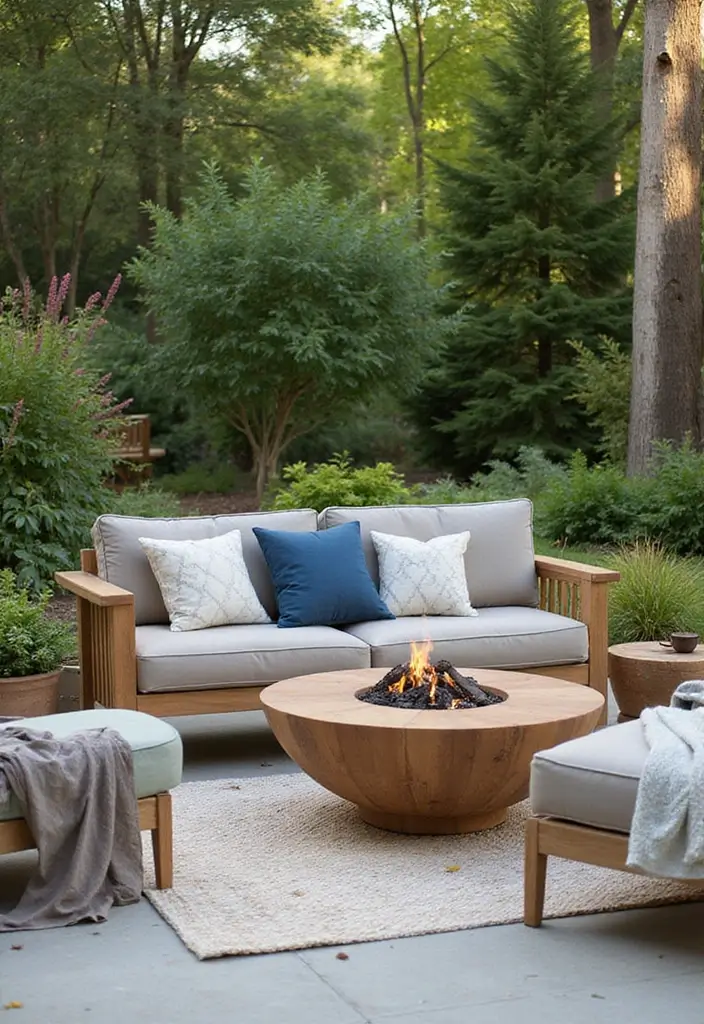 30 Outdoor Patio Furniture Sets That Look Stylish and Cozy 10. Teak and Aluminum Combination Sets