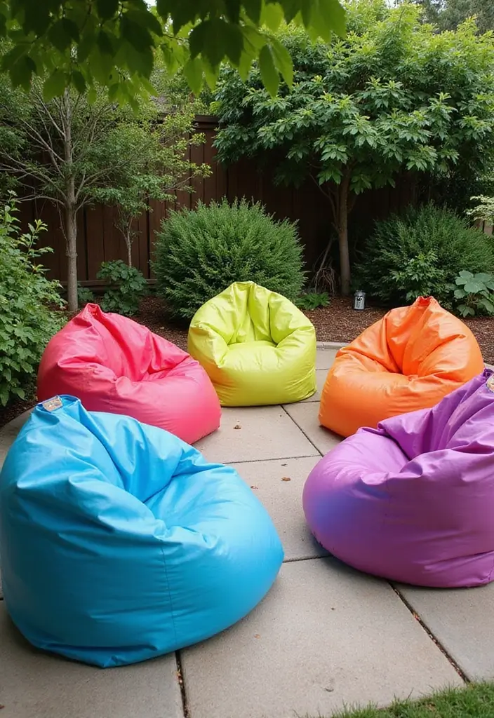 30 Outdoor Patio Furniture Sets That Look Stylish and Cozy 13. Outdoor Bean Bags