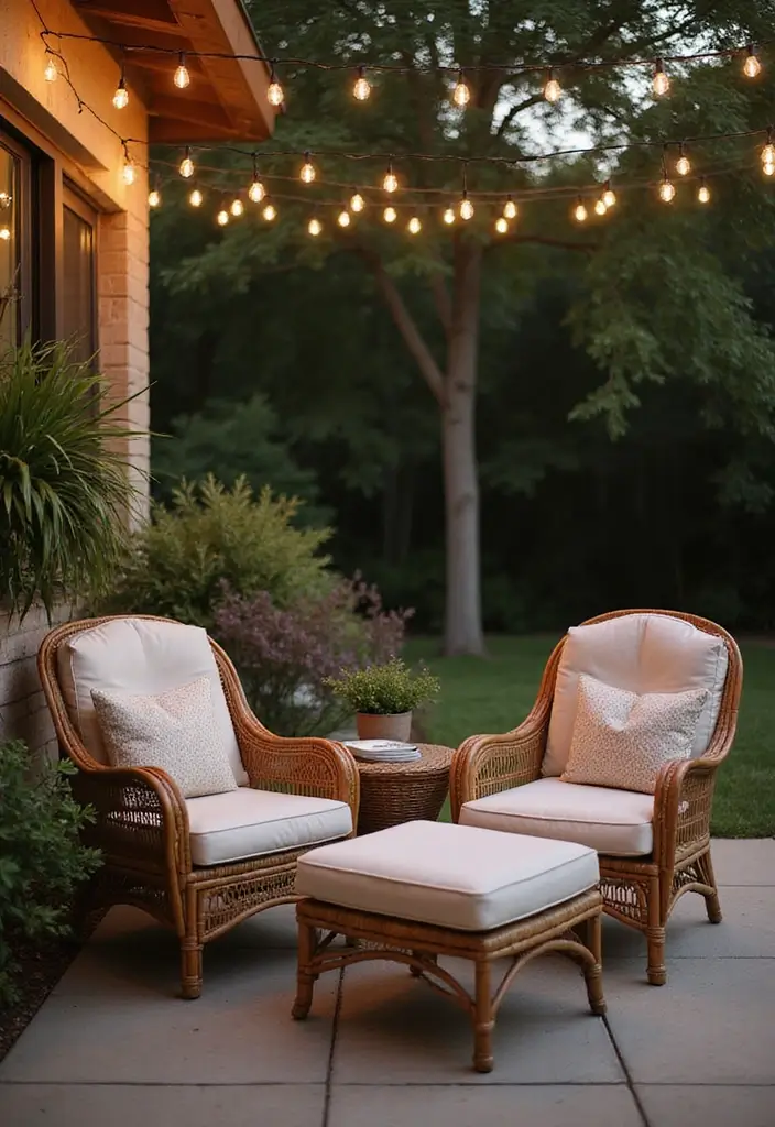 30 Outdoor Patio Furniture Sets That Look Stylish and Cozy 2. Rattan Lounge Chairs