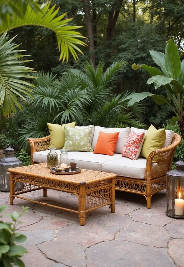 30 Outdoor Patio Furniture Sets That Look Stylish and Cozy 5. Sustainable Bamboo Seating