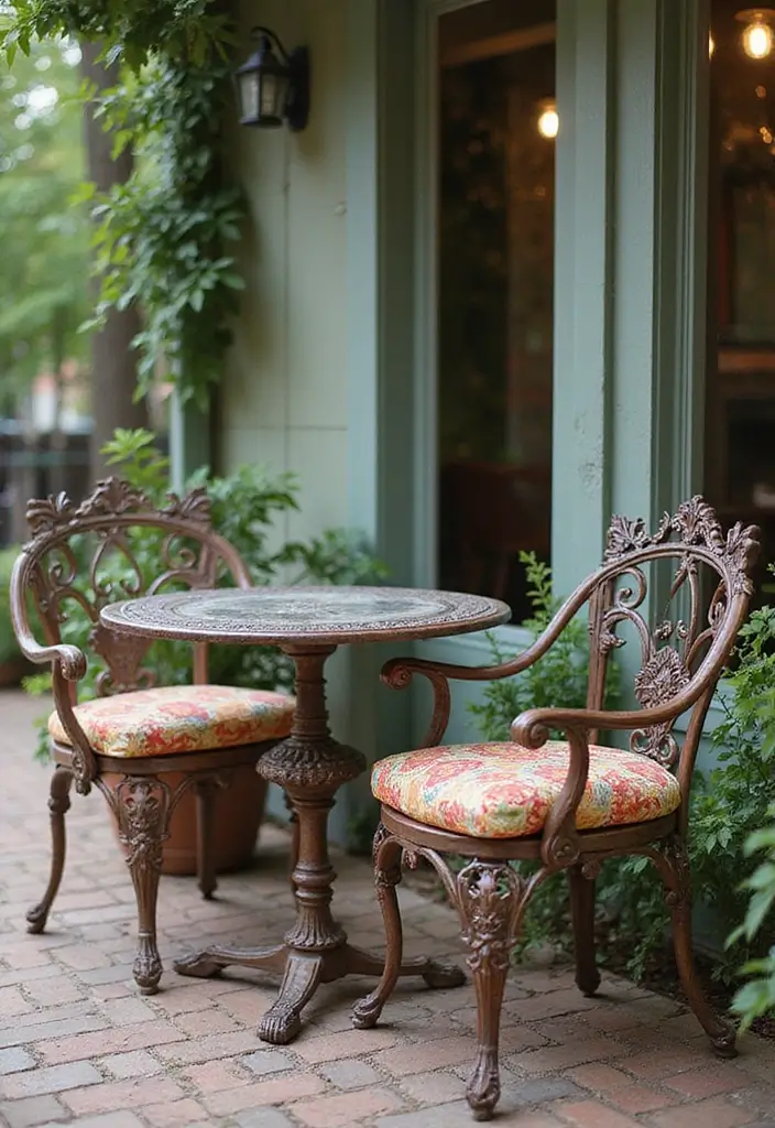 30 Outdoor Patio Furniture Sets That Look Stylish and Cozy 6. Vintage Metal Sets