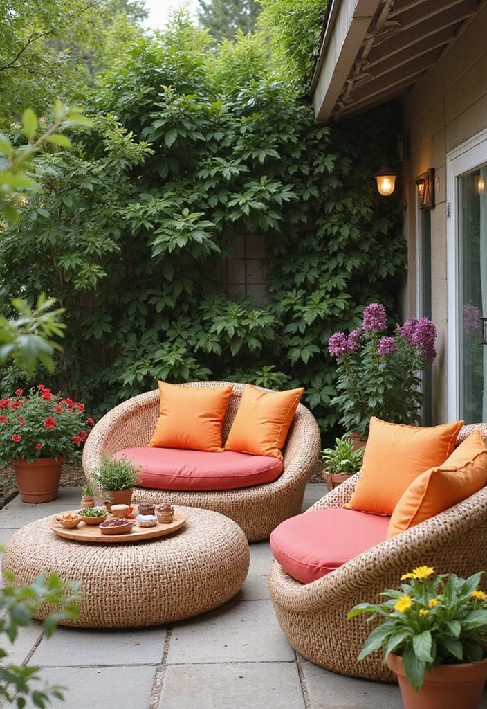 30 Outdoor Patio Furniture Sets That Look Stylish and Cozy 8. Natural Fiber Seating