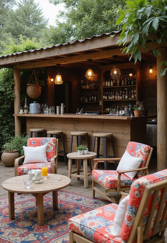 30 Patio Bar Ideas Perfect for Weekend Entertaining 20 30 Patio Bar Ideas Perfect for Weekend Entertaining 20. Eclectic Bohemian Bar