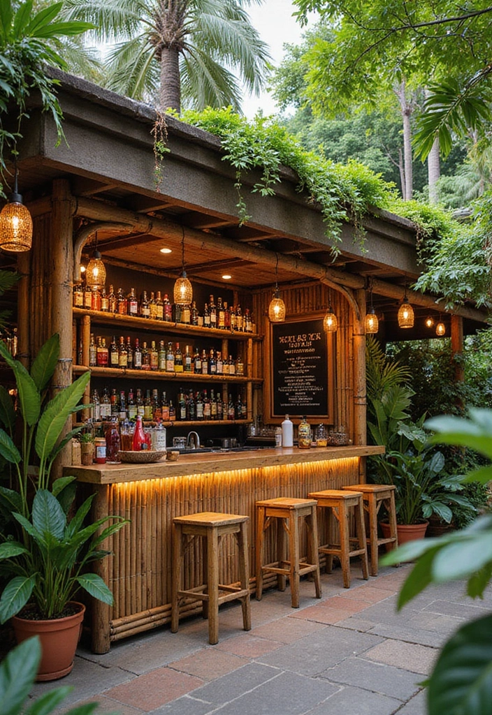 30 Patio Bar Ideas Perfect for Weekend Entertaining 27 30 Patio Bar Ideas Perfect for Weekend Entertaining 27. Tropical Paradise Bar