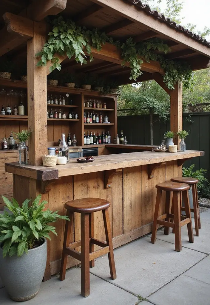 30 Patio Bar Ideas Perfect for Weekend Entertaining 28 30 Patio Bar Ideas Perfect for Weekend Entertaining 28. Rustic Chic Bar with Reclaimed Wood