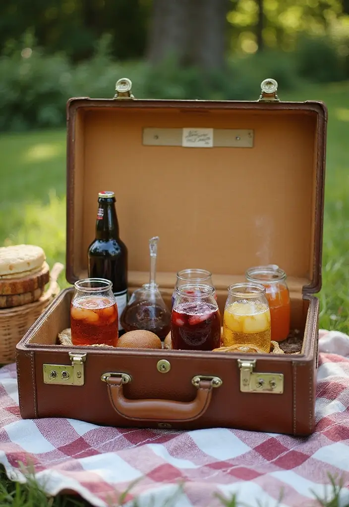 30 Patio Bar Ideas Perfect for Weekend Entertaining 5 30 Patio Bar Ideas Perfect for Weekend Entertaining 5. Vintage Suitcase Bar