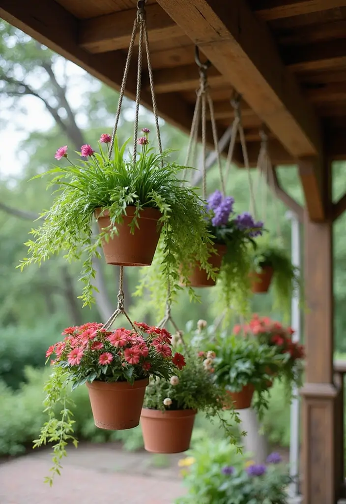 30 Patio Decorating Ideas Pinterest Users Are Loving 2. Hanging Planters