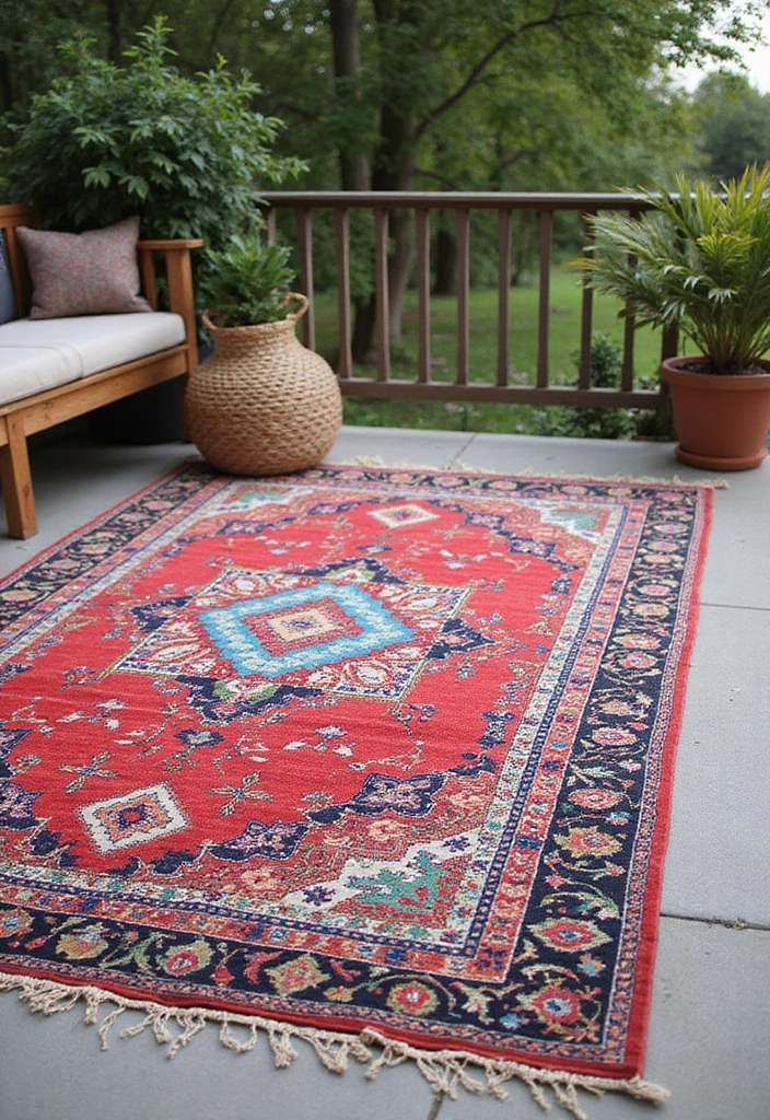 30 Patio Decorating Ideas Pinterest Users Are Loving 25. Outdoor Rugs