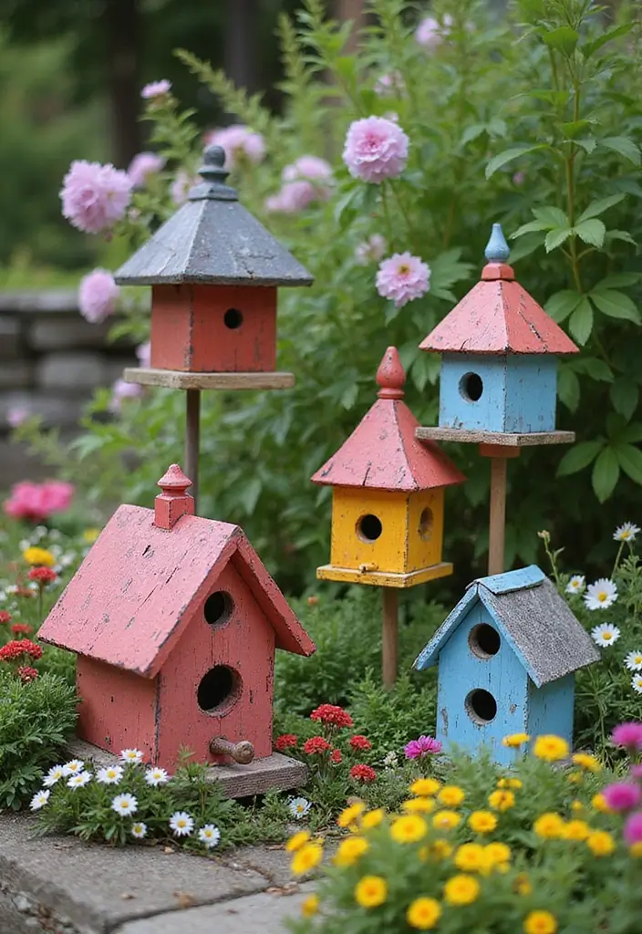 30 Patio Decorating Ideas Pinterest Users Are Loving 27. Whimsical Birdhouses