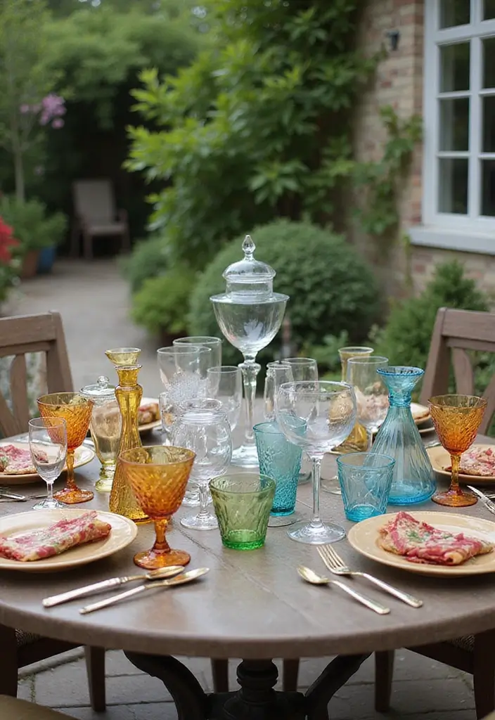 30 Patio Decorating Ideas Pinterest Users Are Loving 28. Vintage Glassware