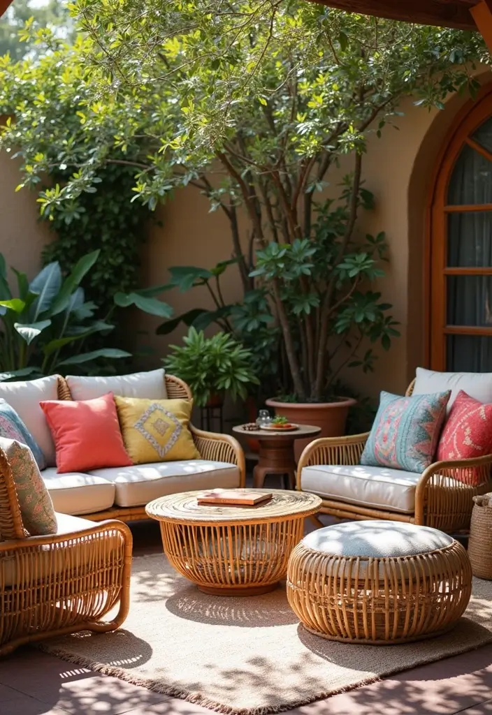 30 Patio Decorating Ideas Pinterest Users Are Loving 3. Boho Chic Furniture