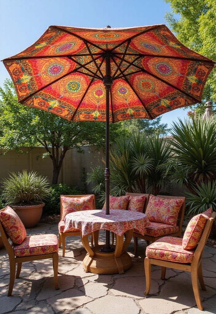 30 Patio Decorating Ideas Pinterest Users Are Loving 7. Bohemian Umbrellas