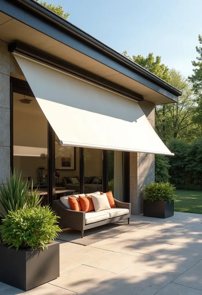 30 Patio Door Window Treatments That Look Fresh 10. Weather Resistant Outdoor Blinds