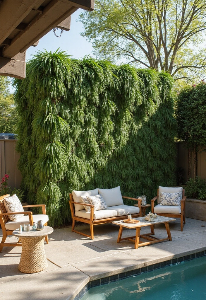 30 Patio Door Window Treatments That Look Fresh 12. Faux Grass Blinds