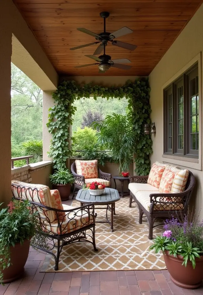 30 Patio Door Window Treatments That Look Fresh 18. Quilted Outdoor Fabrics